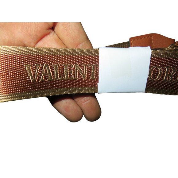 VALENTINO Orlandi Italian Leather Guitar Strap Crossbody Logo Embossed Wallet - Picture 4 of 10